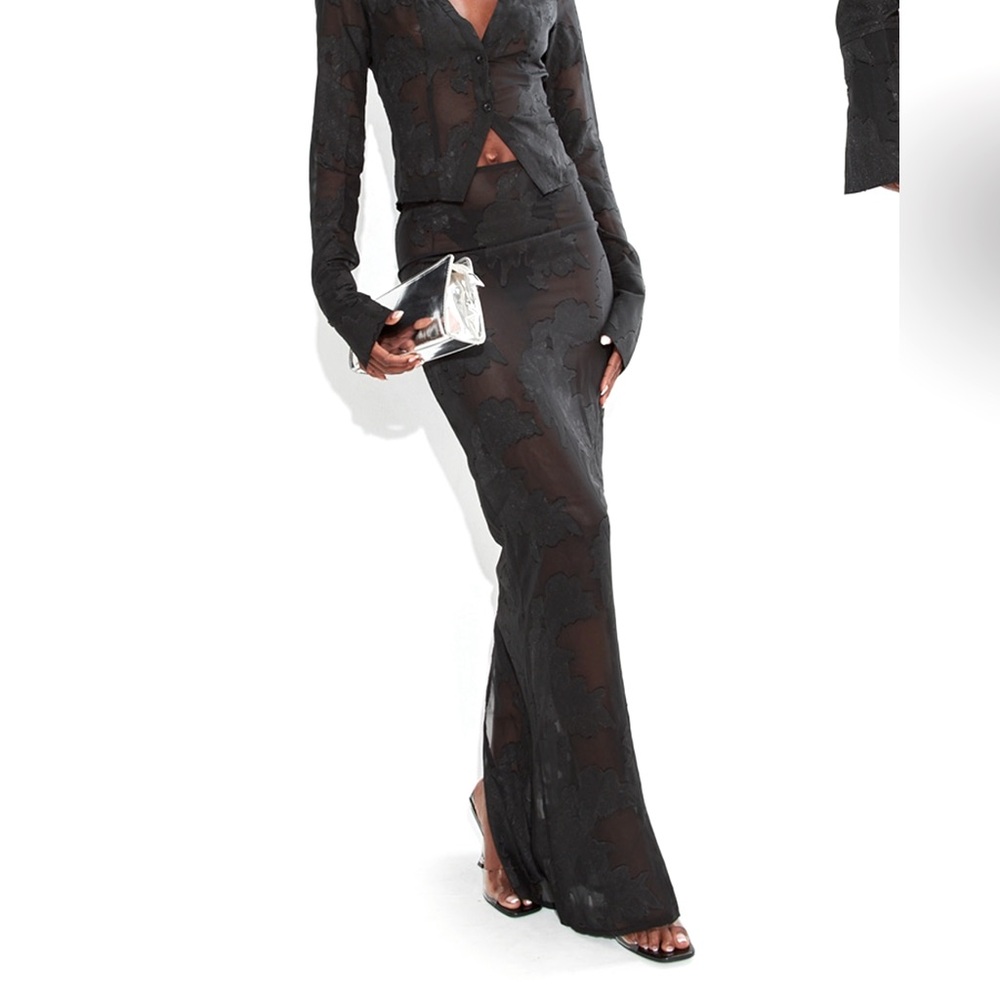 Black PLT Maxi Skirt